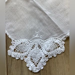 New cotton handmade pineapple crochet lace handkerchief hankie